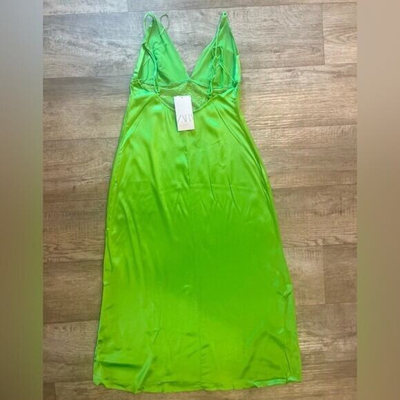 ZARA Slip Dress with Contrasting Lace NWT | Blogger Fave Size L - Picture 16 of 16